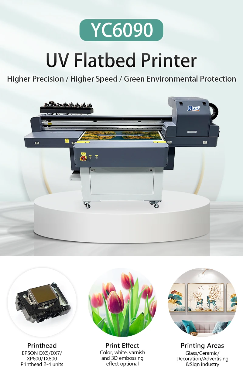 UV DTF Printer For XP600 TX800 Printhead 3D Printing Machine For Ceramic  Phone Case Acrylic Inkjet Printer