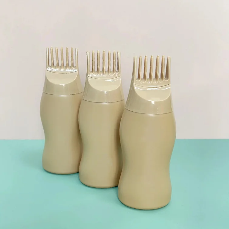 Factory Direct Sales of a Variety of Capacity 170ml 180ml 240ml 300ml Hdpe Hair Essential Oil Comb Bottle