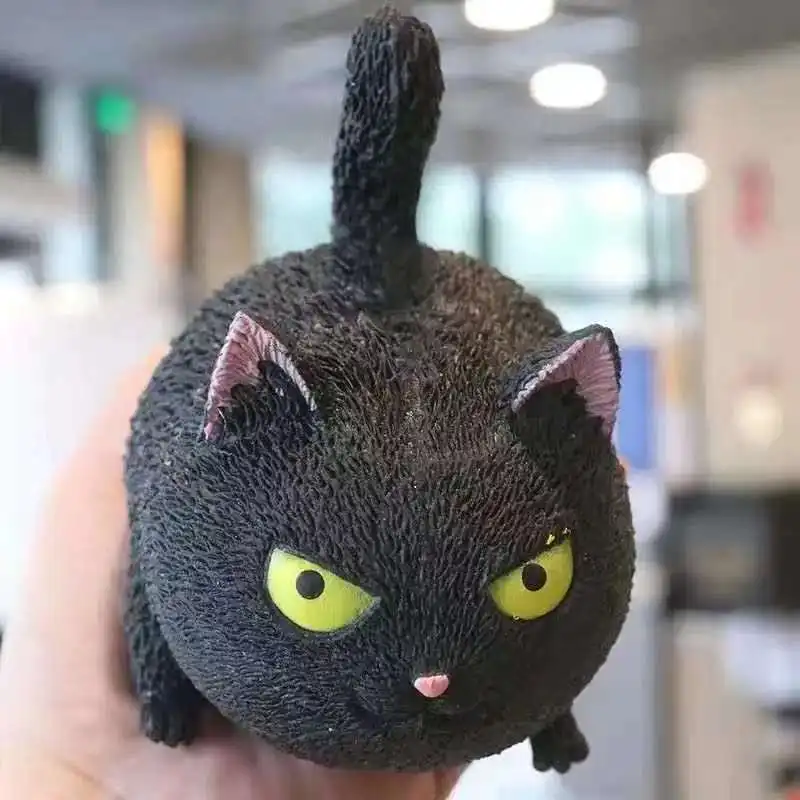Cat Decompression Angry Cat Decompression Pinch Funny Lovely Big Face Cat Decompression ...