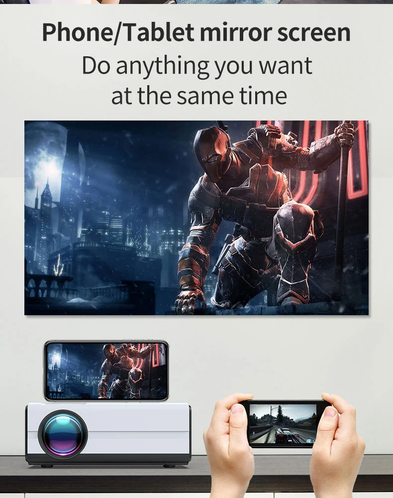 2024 Factory T01 4K 3D Android Smart WIFI  Mini Pocket Portable LED DLP Projector Home Theater for Smart Mobile Phone Tablet