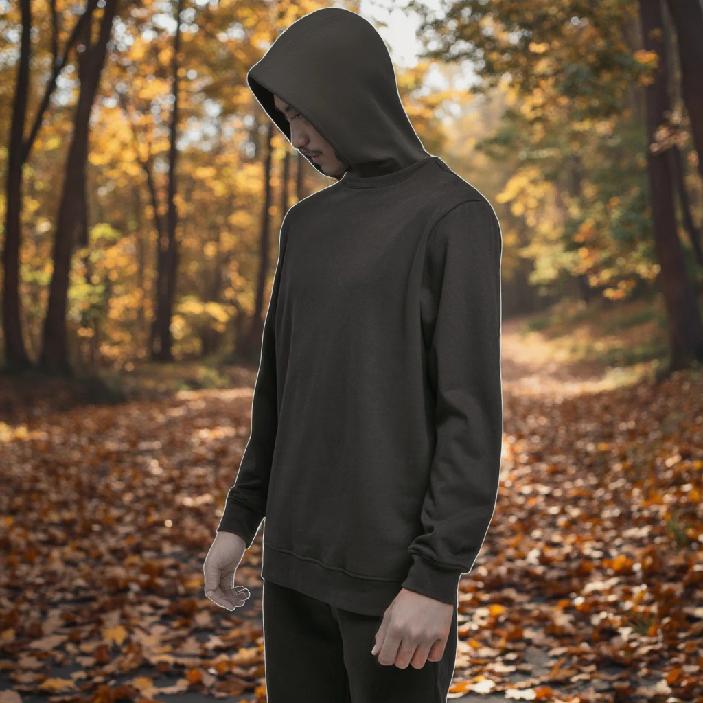 2025 suelta cómoda camisa de suéter de cuello redondo para hombres