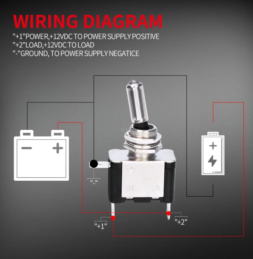 Asw07d 12v Red Illuminated Led Toggle Switch With Cover Buy 3way