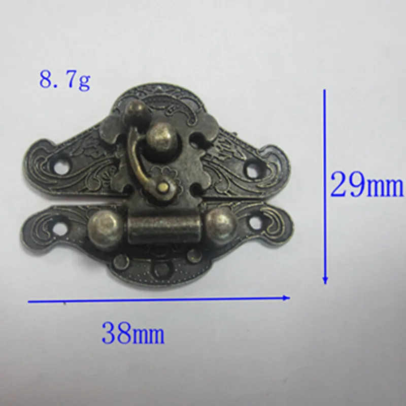 Antique Right And Left Latch Hook Hasp Swing Arm Latch 1 Set - Silver Tone - 1.26" X 1.10" X 0.51" (L*W*H) - Bed Bath & Beyond - 33608373