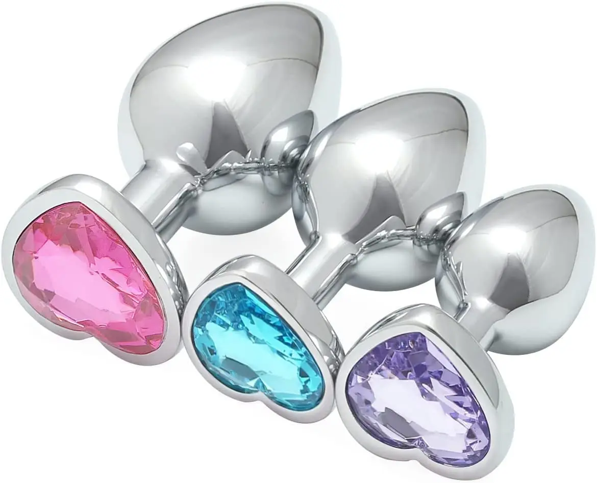 Hot Selling Waterproof Anal Plug Stainless Steel Colorful Metal Sex Toys for Men & Women Crystal Jewelry Inspired Anal Butt Plug