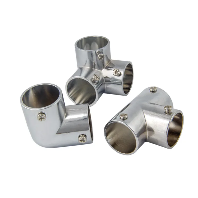 SS tube connector fitting Fasteners Hanger rack joint clothes hanger Zinc alloy Fixed connector bracket