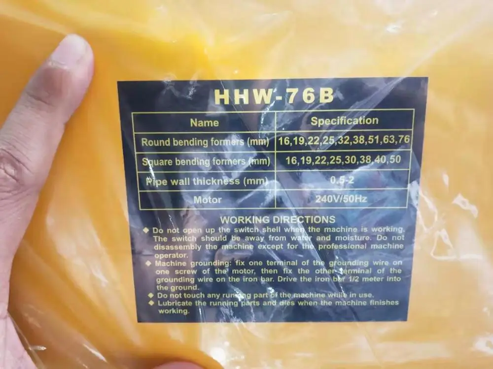 HHW-G76 multi function manual pipe bender