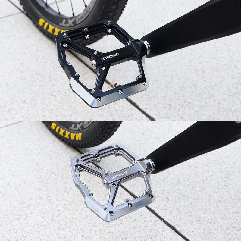 Guaranteed Silver Widen Tread Surface Waterproof MTB Road Bicycle Parts Lightweight  Aluminium Alloy Roof Adult Bike Pedal