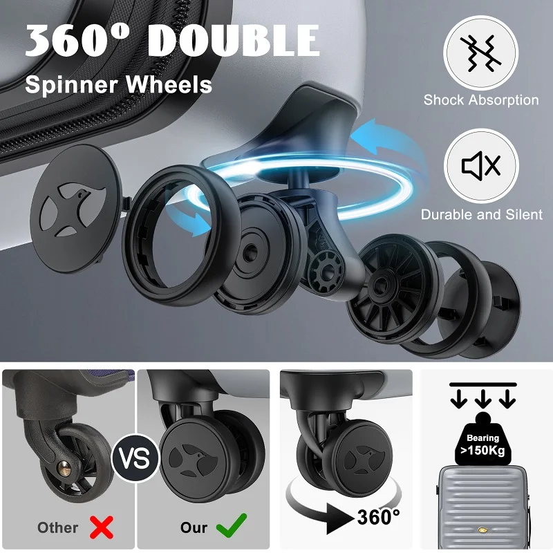 MGOB New Designer PC Travelling Troller Fancy Car Luggage Box Bags Durable Trolley Koffer Carry on Hand Luggage Tgs Suitcase
