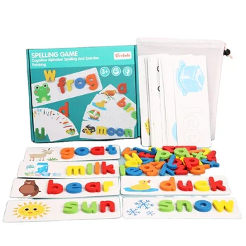 Hot Sale Educational Toys Baby Number Puzzle ABC Learning Blocks 3D Wooden Alphabet Kid Puzzle Toy