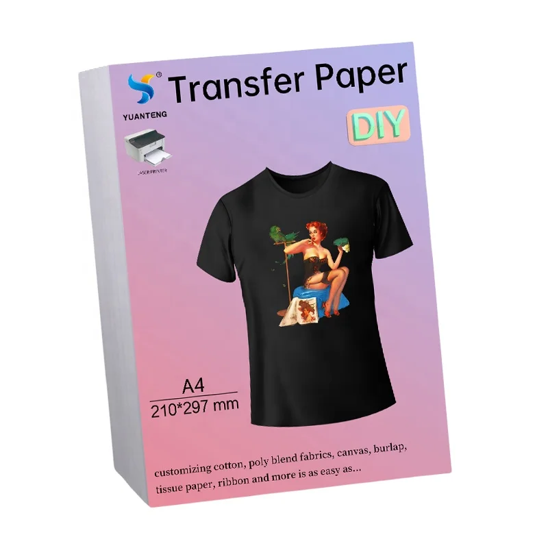 Korea Thermal Iron-On Transfer Paper for Dark Fabrics, A4, OEM
