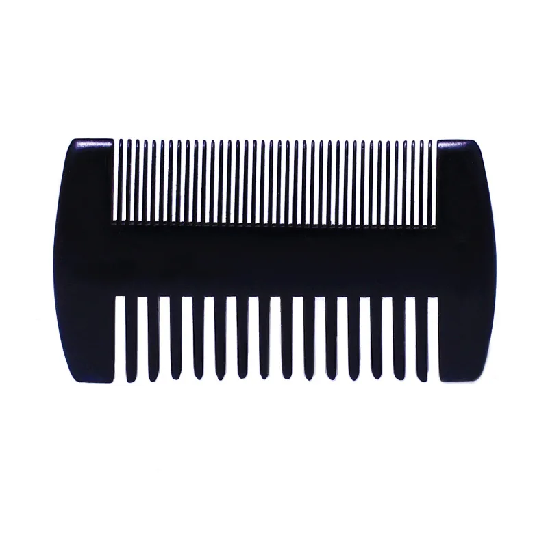 Гребень для бороды, твердая древесина, черная лакированная деревянная расческа для бороды, плотная деревянная расческа для бороды