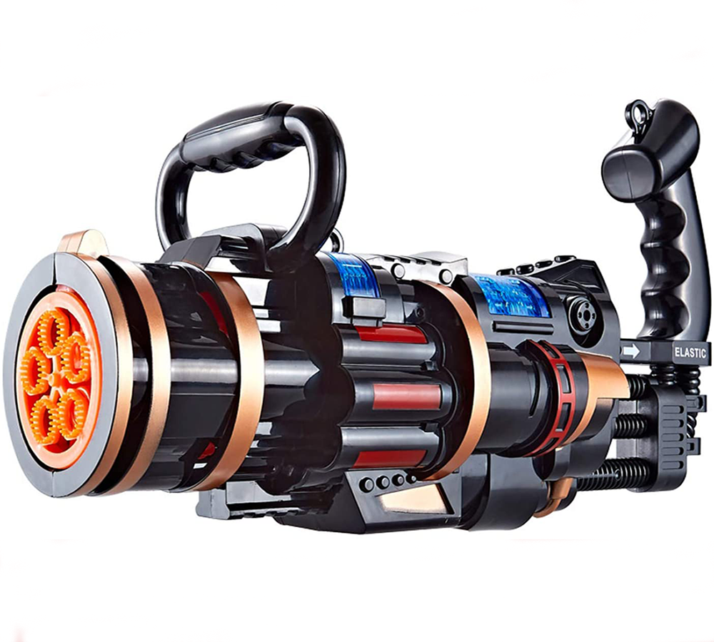 Детский автоматический пистолет для стрельбы на открытом воздухе, игрушечный бластер gatling, Электрический пузырьковый пистолет для малышей