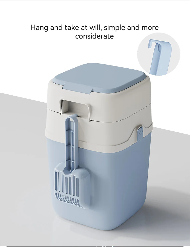 New Pet Trash Can with Odor Eliminator for Cat Litter & Waste Flip-Top Sealed Waste Bin for Home supplier