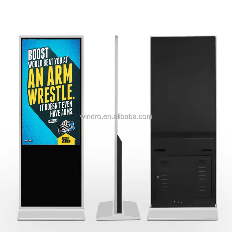 Floor Standing Digital Signage Lcd Advertising Display Screen Multi Sized Billboard 65inch Lcd Advertising Display