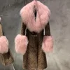 Motivo leopardo mucca + pecora rosa