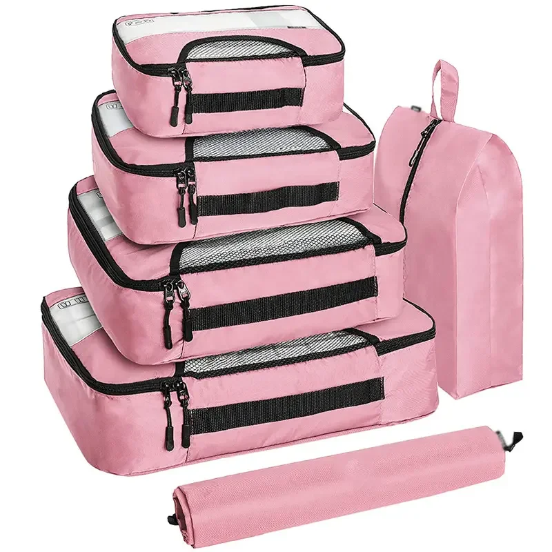 Custom Logo Private Label Luggage Packing Cube Compression Travel Kit Set Packing Cubes For