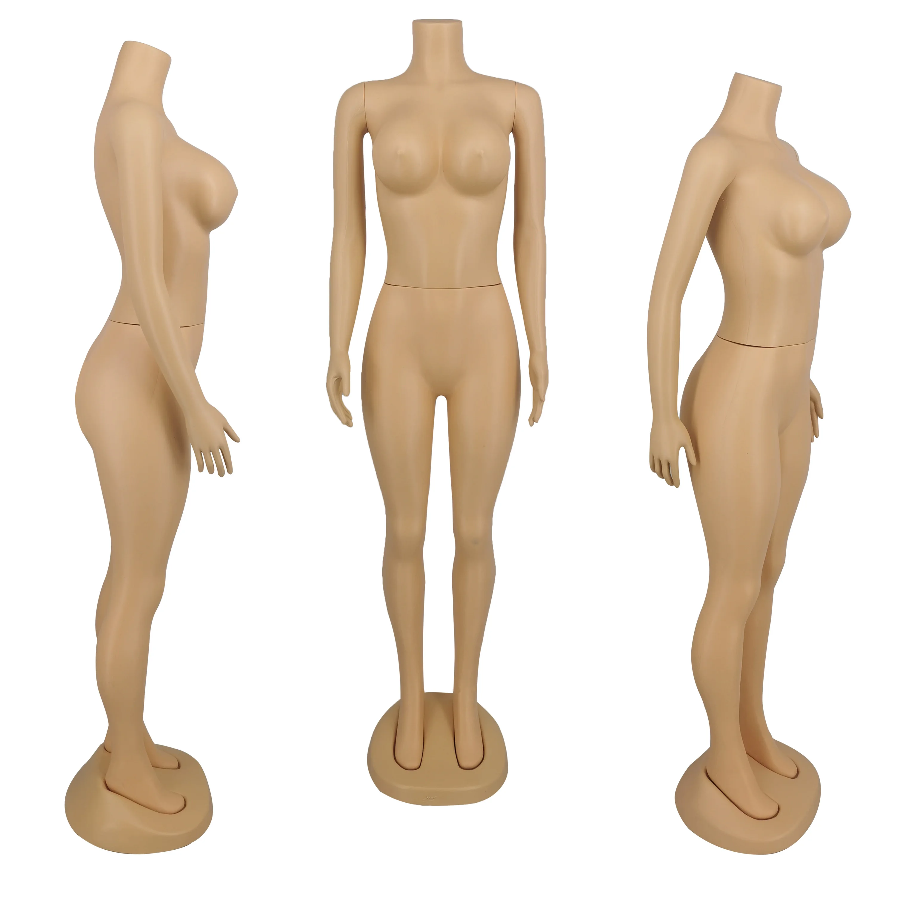 fullbody plastic skintone manikin Female display mannequin+stand #YF7-1F 