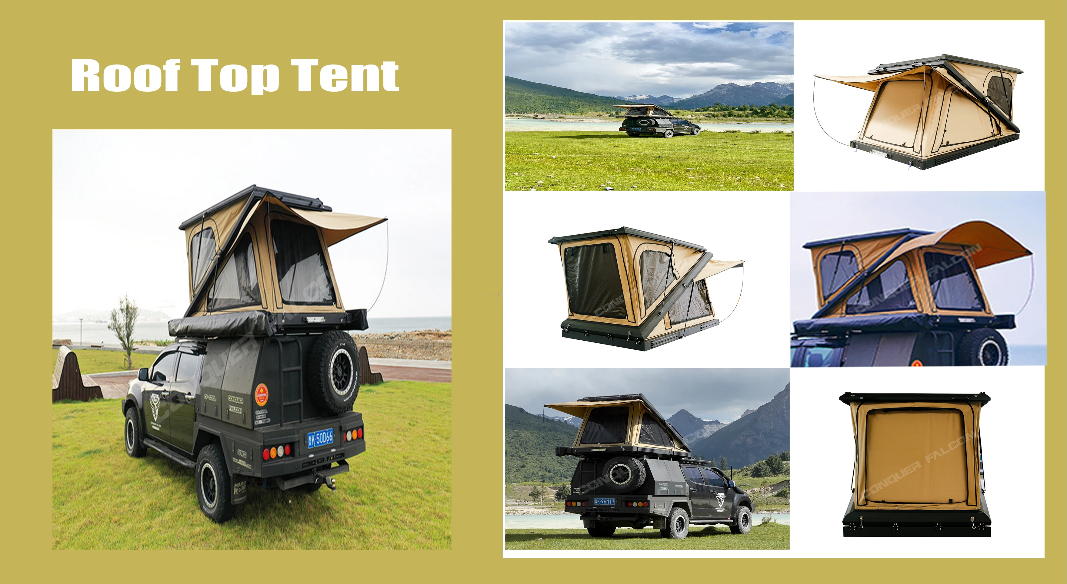 Factory New Design Hard Shell Rooftop Tent Camping Roof Top Tent Car ...