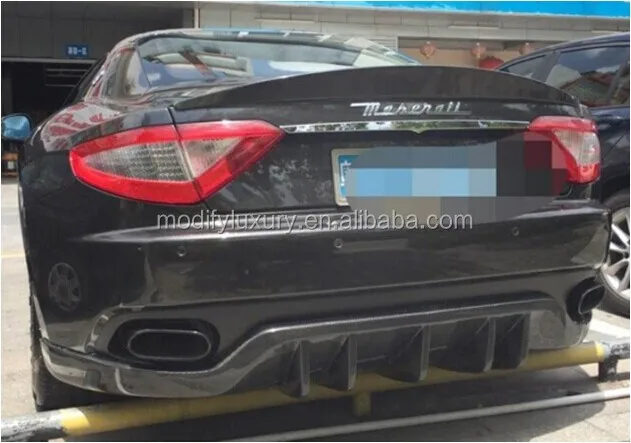 Maserati Granturismo Carbon Fiber Rear Spoiler Lip For 2011-2014