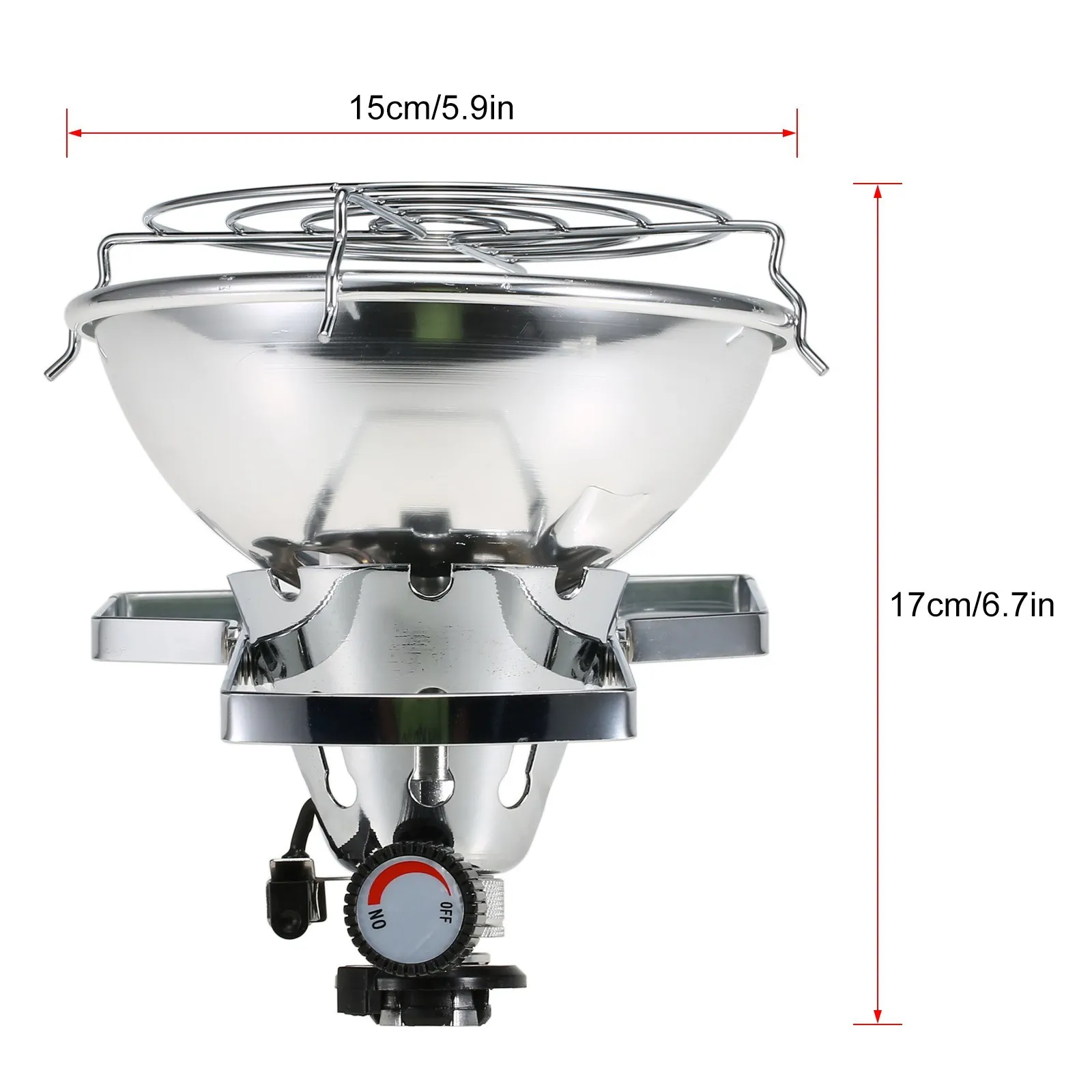 1000W Outdoor Portable Piezo Ignition Gas Heater Warmer Heating Stove for Long Gas Tank