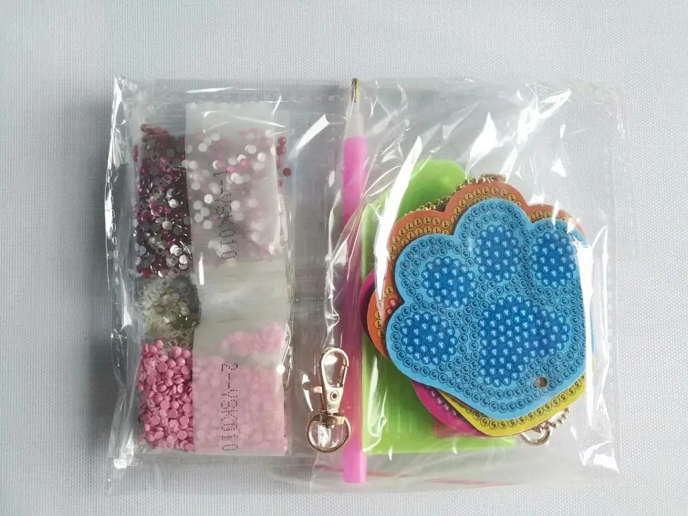 DIY 5D полный дрель алмазов картина брелок мозаики, делая Кулон Сверла обувь с украшением в виде кристаллов Стразы брелок