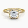 0.8 carat moissanite ring (Asscher cut)
