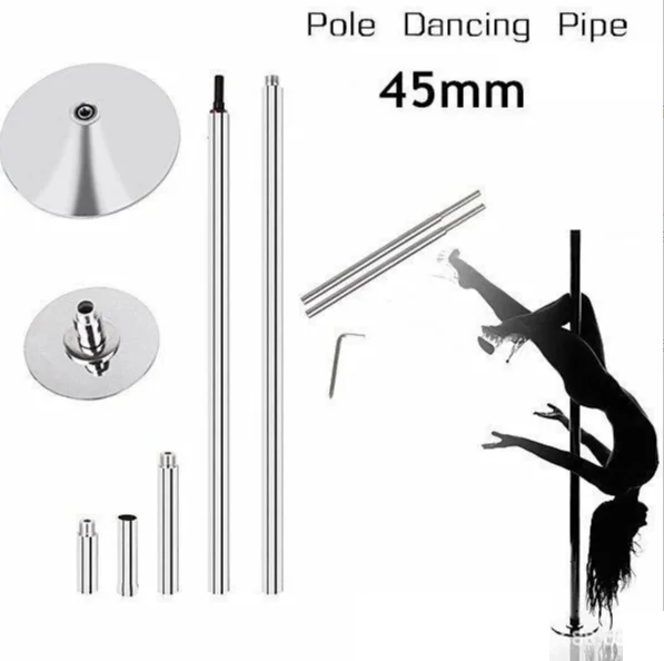 45mm Exercise Club Gym Fitness Bar Removable Stripper Dancing Pole Pipe ...