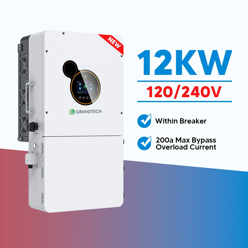 อินเวอร์เตอร์พลังงานแสงอาทิตย์แบบไฮบริดรุ่น US ของผู้ผลิต SRNE รุ่น SEI-12K-UPRO แบบแยกเฟส กำลังไฟฟ้า 8 กิโลวัตต์ / 10 กิโลวัตต์ / 12 กิโลวัตต์ / 15 กิโลวัตต์ / 18 กิโลวัตต์ และอินเวอร์เตอร์สำหรับระบบจัดเก็บพลังงาน