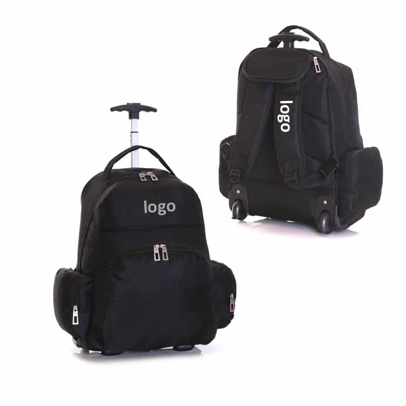Wheeled Back Pack Suitcase Rolling Computer Bag Men's Travel Laptop Backpack with Trolley