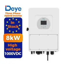 Deye 8kw 3 phase hybrid inverter solar Wechaelrichter SUN-8K-SG01HP3-EU-AM2 high voltage hybrid inverter eu warehouse