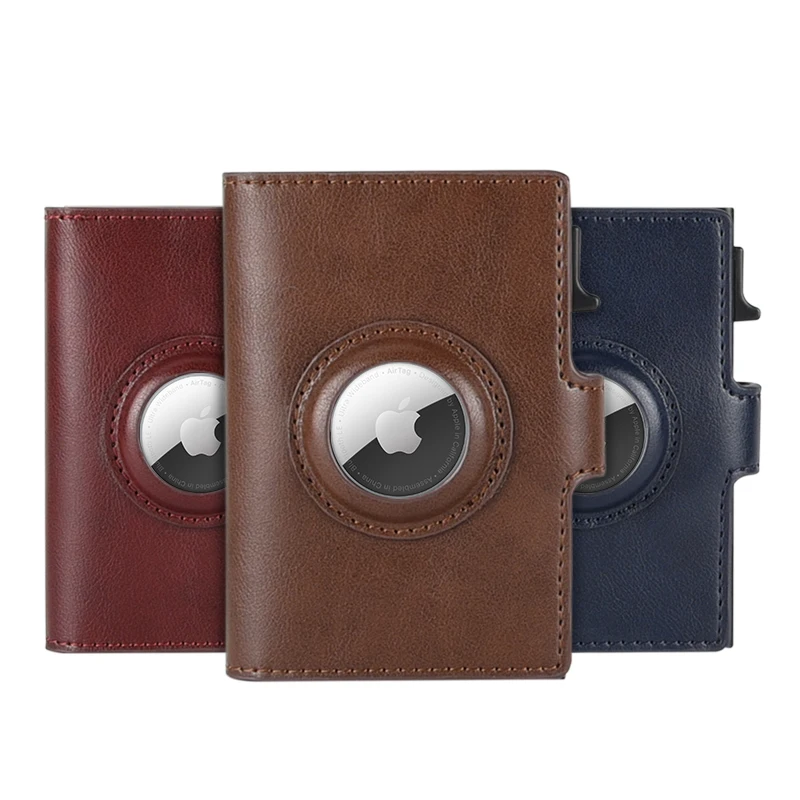Smart PU Material New  Pop-up Wallet Big Capacity RFID Blocking Protects Brown Credit Card Wallet for Man