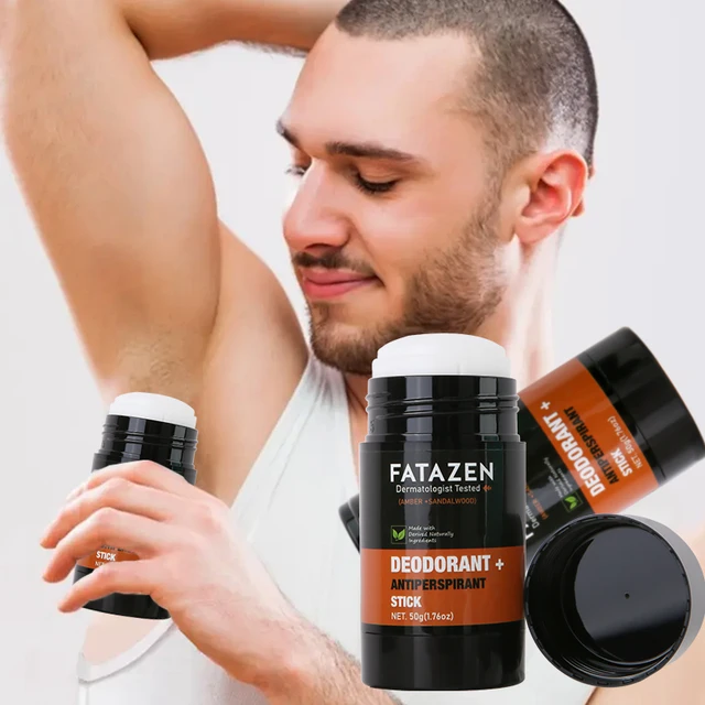 FATAZEN organic deodorization balm skin care products natural antiperspirant stick Amber Sandalwood 2-in-1 deodorant stick