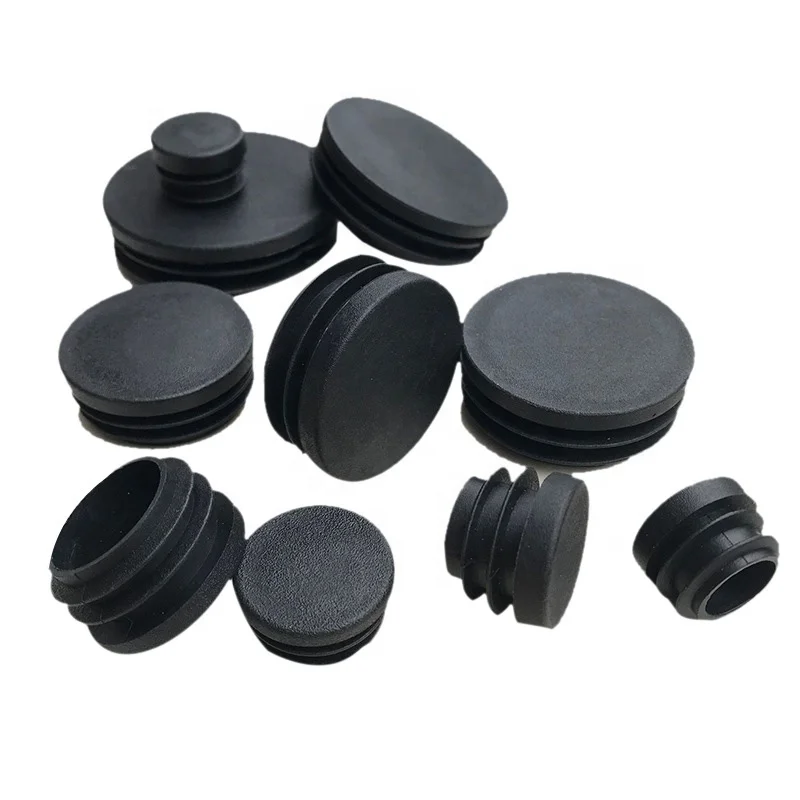 Pipe Insert Tube End Cover Round Plastic Fitting Tube End Plug for Furniture Desk Table Chair Sofa Leg Fencing Post