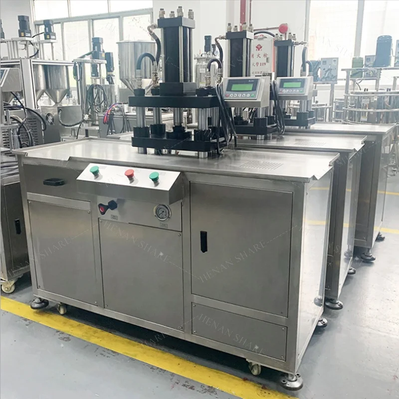 Автоматическая машина для косметического прессования теней век компактная