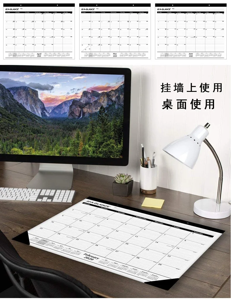 Лидер продаж на Amazon, печатный Еженедельный планировщик с индивидуальным логотипом, настольный календарь