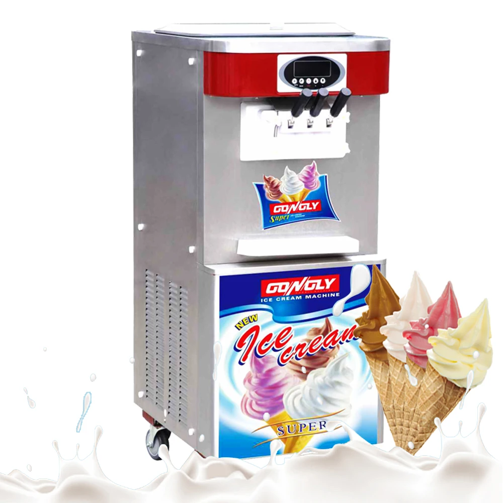 Aspera Embraco Compressor Italy Ice Cream Machine Soft Serve With High Capacity