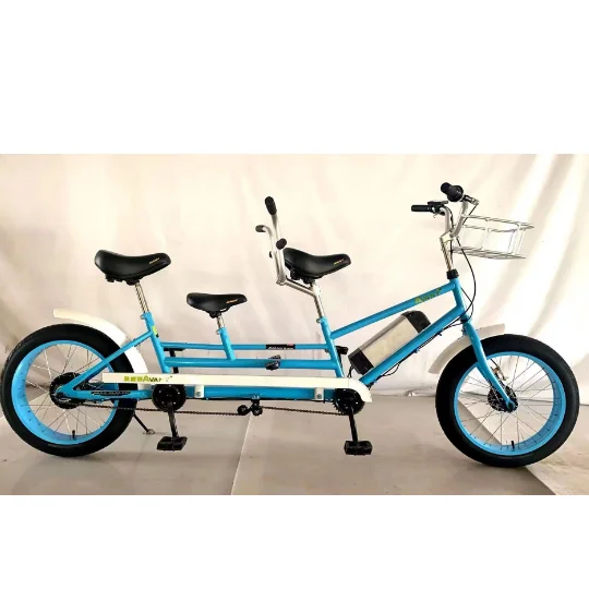 3 wheel tandem bicycle Triple Bike Electric Tandem Recumbent Trike Tricycle Model Addmotor M-380 Tandem eTrike