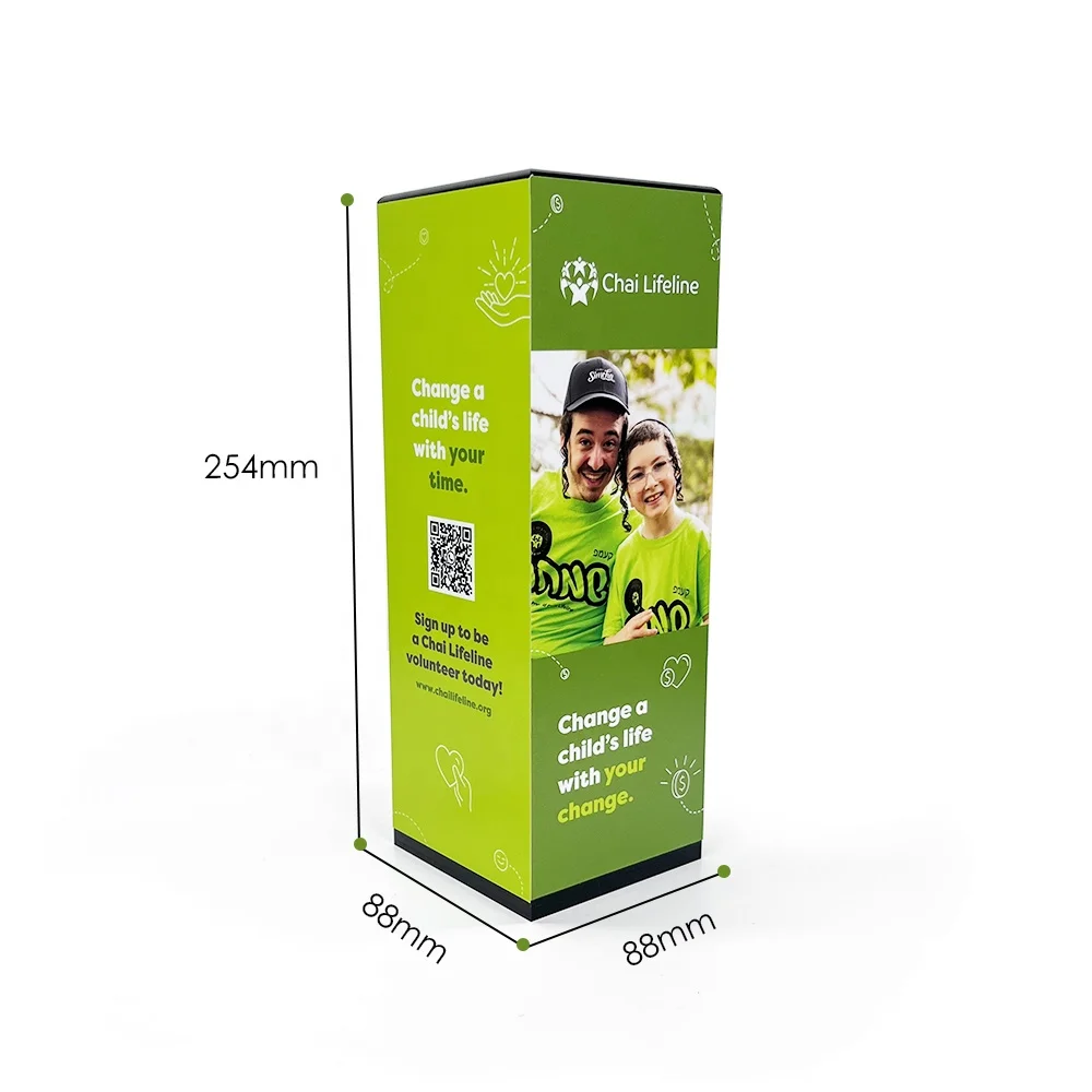 Square Donation Container Acrylic Donation Boxes Charity Donation Box With Lock Raffle Ticket