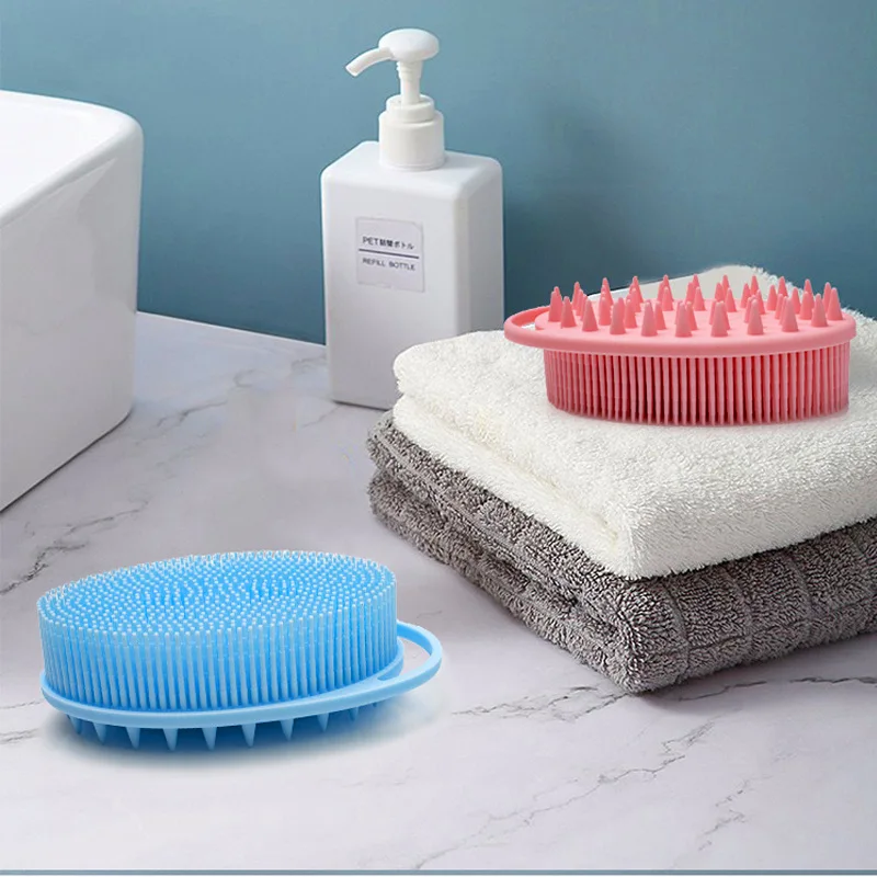 Wholesale Silicone Body Brush Shower Scrubber Double Sided Exfoliating