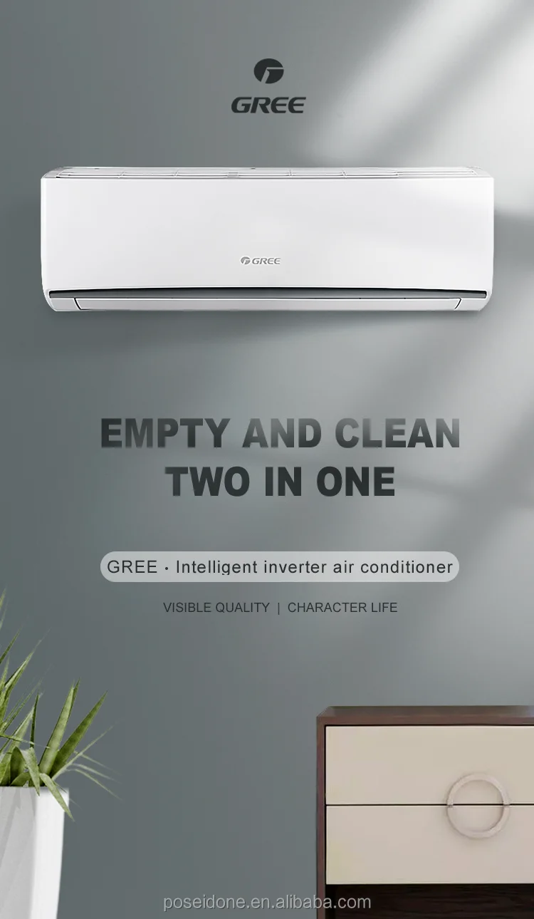 Gree Cooling Heating Split Air Conditioner Household Wall Mounted Type ...