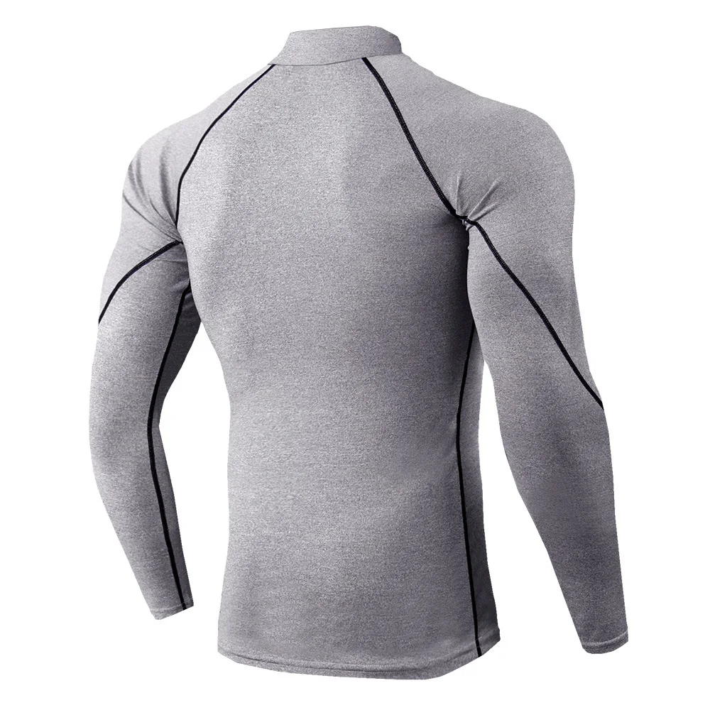 High Quality Polyester Quick Dry Workout Men Gym Tee Shirts Fitted Long Sleeves Sports Jogger Running Muscle Top Man T Shirts