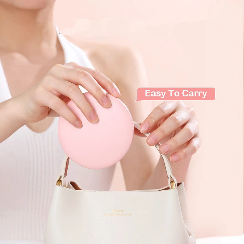 Gmgaic Double Side Mirror 2X Magnification Touch Screen Rechargeable Pocket 12 Lights LED Mirror for Women Cosmetic