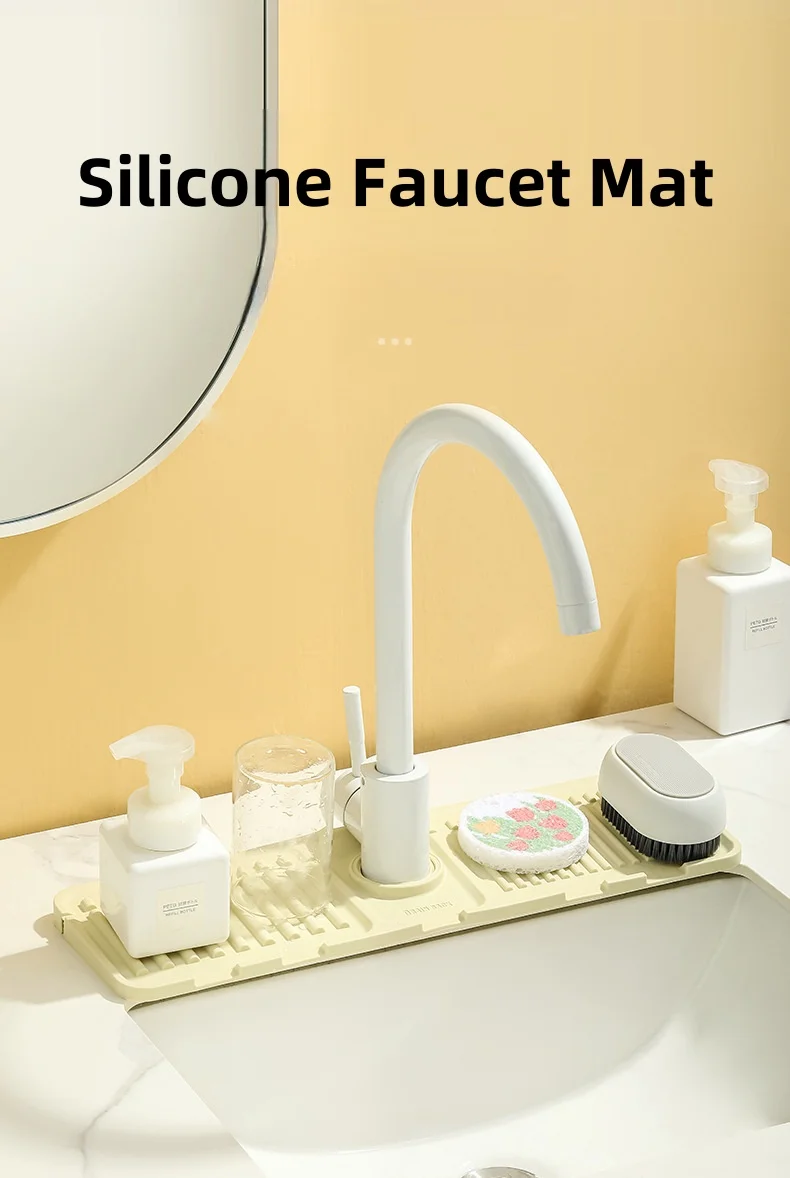 thickened silicone faucet drainage mat anti slip water catcher splash guard-39