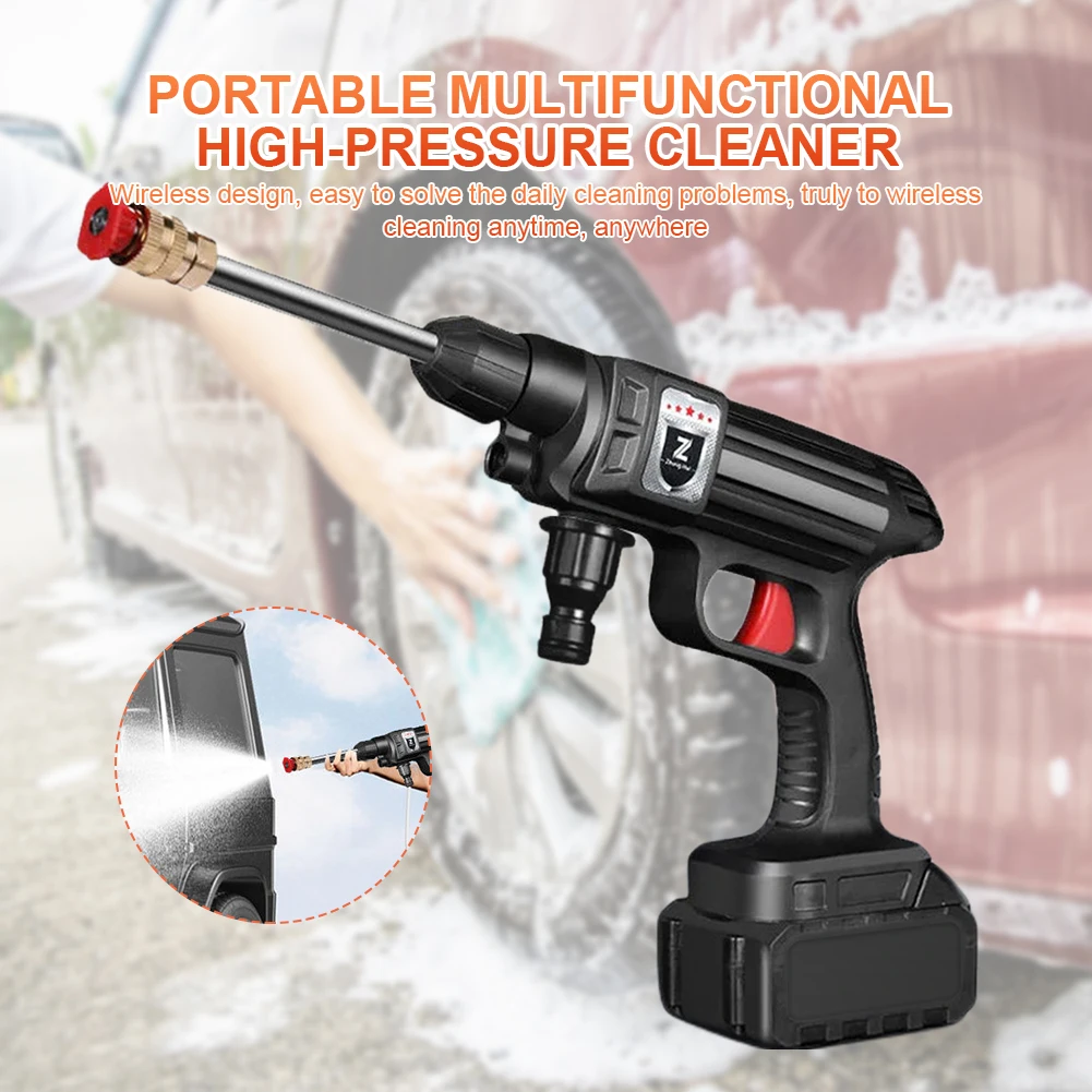 Wireless High Pressure Car Wash Washer Gun Foam Generator Water Gun Spray Cleaner Car Wash for Auto Home Garden Watering Gun