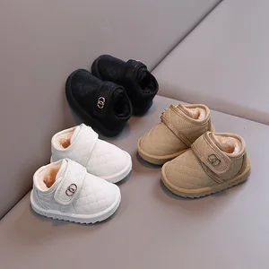 High Quality Unisex Autumn and Winter Thick Casual Warm Shoes Leather Soft Snow Ankle Boots