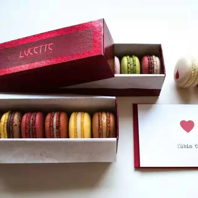 Custom LOGO Laduree Style Macaron Packaging Cookies Paper Box for Macarons