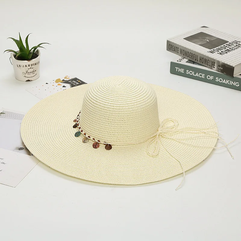Newly Designed Women's Holiday Travel Seaside Protection Custom Summer Outdoor Beach Straw Sun Hat_voghion.com