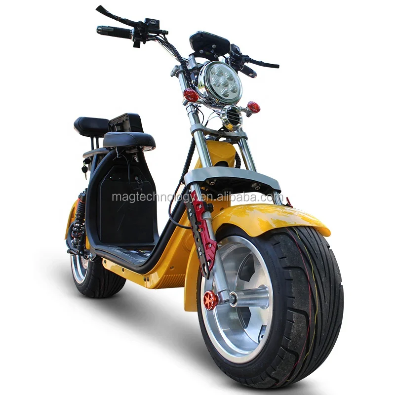 A Factory Direct EEC 60V Electric Motorcycle Citycoco 2 Seats Phat Golf Electric Scooter