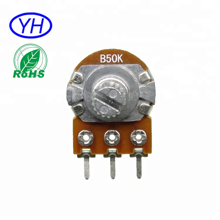 Factory single gang WH148 3 pin volume control 10k 50k 100k linear Carbon film 16mm rotary potentiometer potenciometro