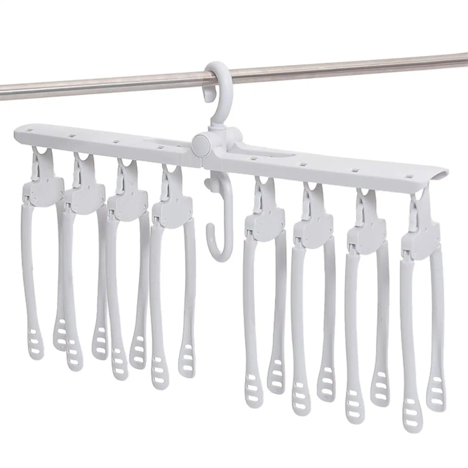 Pack of 8 NAHAO Adjustable Clothes Hangers Expandable Durable Stainless Steel DIY Telescopic Hanger Drying Storage Wardrobe Hanger for Kids Children and Adults 